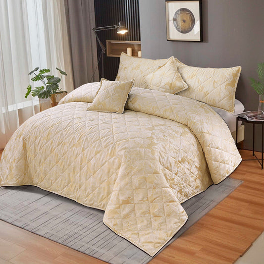 CANARYA Quilted Bedspread Set - 5 Pcs