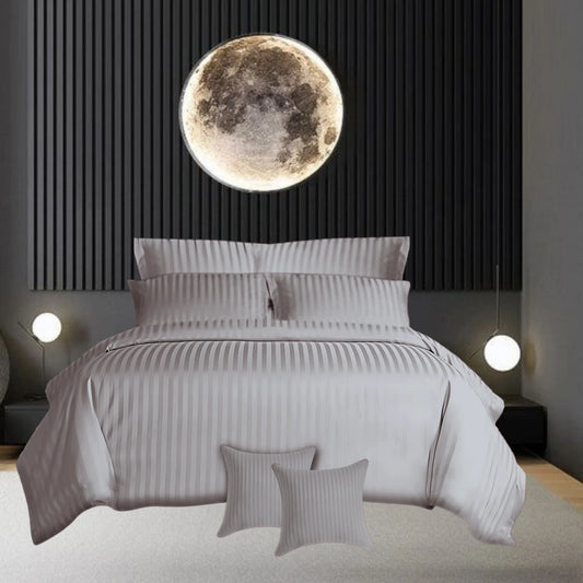 SILVER stripe SUMMER COMFORTER SET- 8 PCS